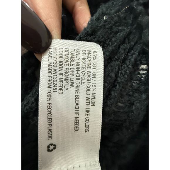 90s Y2K Black Crochet Knit Fringe Tank Top Boho Festival Western Hippie‎ Size L - Picture 8 of 8